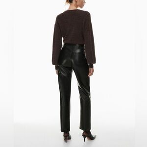 Aritzia "The Melina" Black Leather Pants